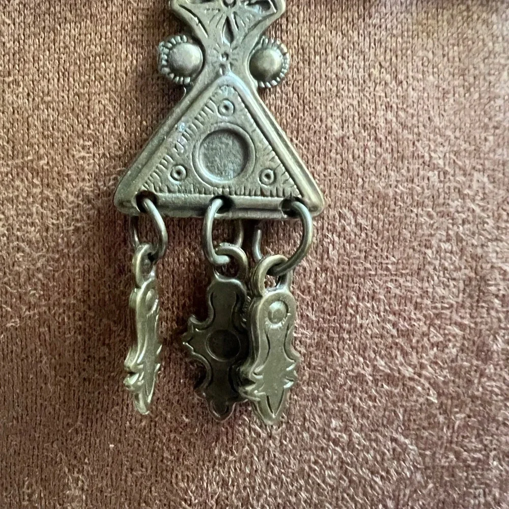 Studio In New York Brass Charm Chain Belt Made in Italy 40 Inch Whimsical Goth